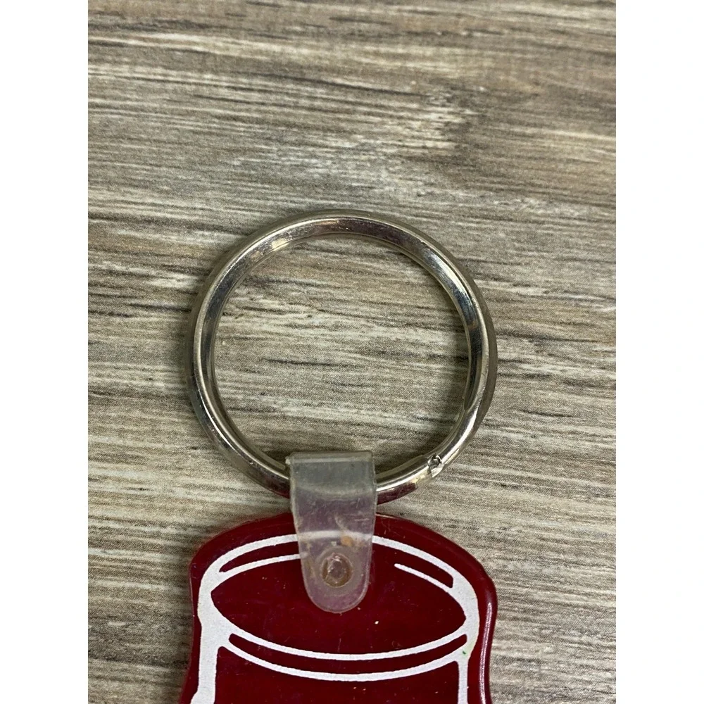 Vintage Continental Research Corporation‎ Red Oil Drum Barrel Keychain Fob